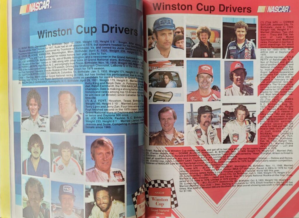 1979 NASCAR Daytona Firecracker 400 Program - Winston Cup Drivers