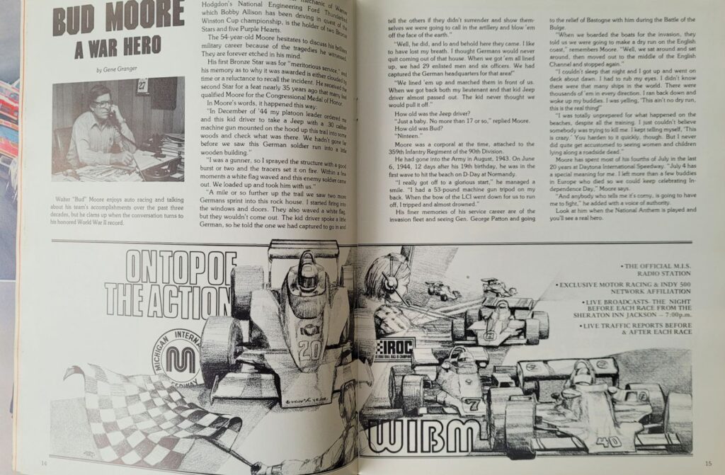 1979 NASCAR Michigan Gabriel 400 Program - Pages 14-15
