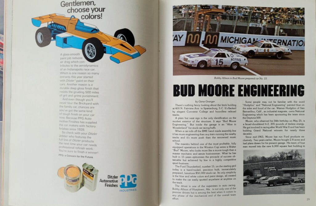 1979 NASCAR Michigan Gabriel 400 Program - Pages 28-29
