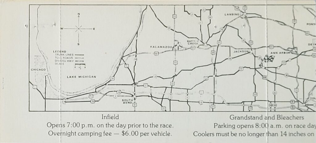 1979 NASCAR Michigan Gabriel 400 Ticket Stub - Back