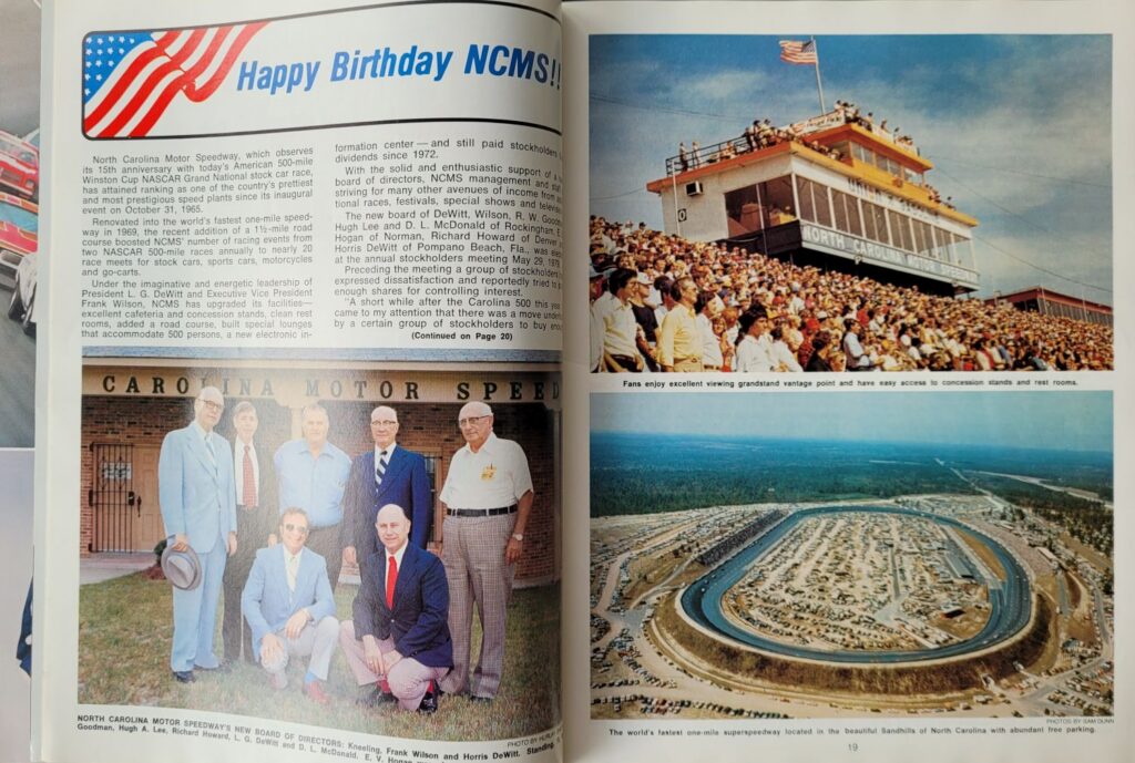 1979 NASCAR NCMS Rockingham American 500 Program - Pages 18-19