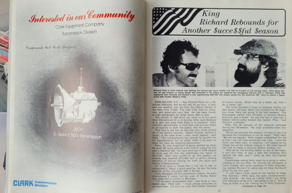 1979 NASCAR NCMS Rockingham American 500 Program - Pages 24-25