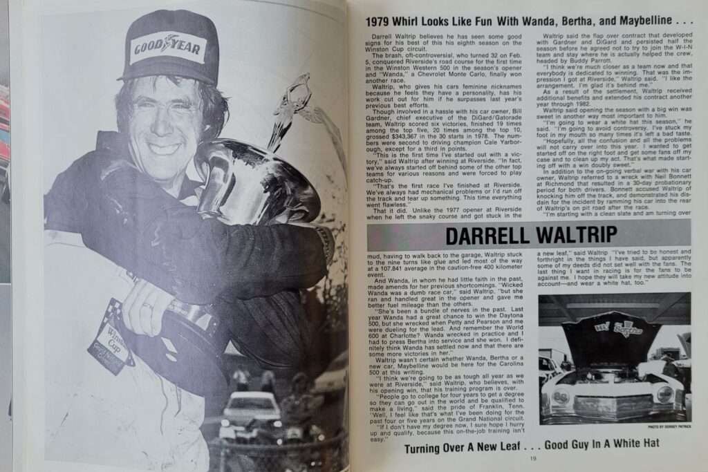 1979 NASCAR NCMS Rockingham Carolina 500 Program - Pages 18-19
