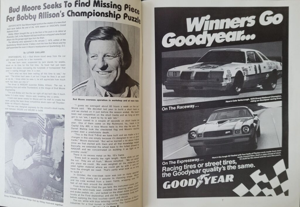 1979 NASCAR NCMS Rockingham Carolina 500 Program - Pages 6-7