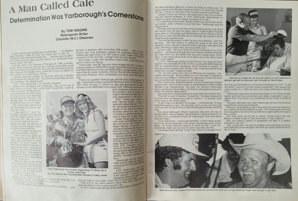 1979 NASCAR Nashville Busch 420 Program - Cale Yarborough