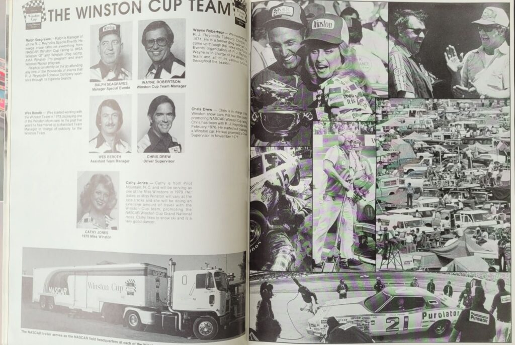 1979 NASCAR Pocono Coca-Cola 500 Program - The Winston Cup Team
