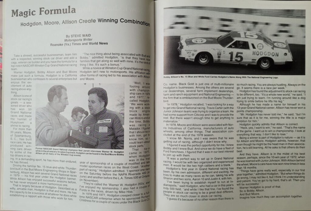 1979 NASCAR Richmond Capital City 400 Program - Magic Formula