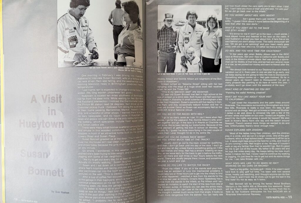 1979 NASCAR Riverside NAPA 400 Program - Pages 14-15