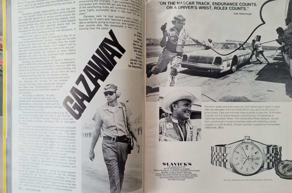 1979 NASCAR Riverside NAPA 400 Program - Pages 26-27