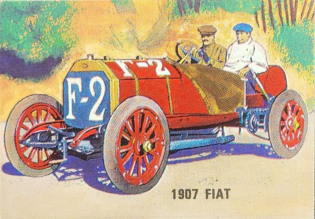 1967-68 Weet-Bix (AU) Grand Prix 1907 Fiat Card #2 - Front