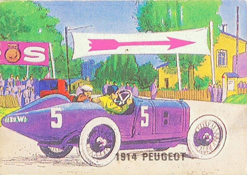 1967-68 Weet-Bix (AU) Grand Prix 1914 Peugeot Card #5 - Front