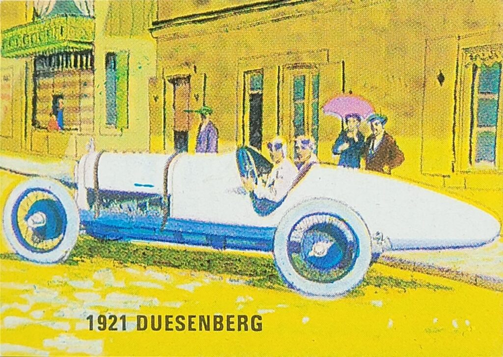 1967-68 Weet-Bix (AU) Grand Prix 1921 Duesenberg Card #6 - Front