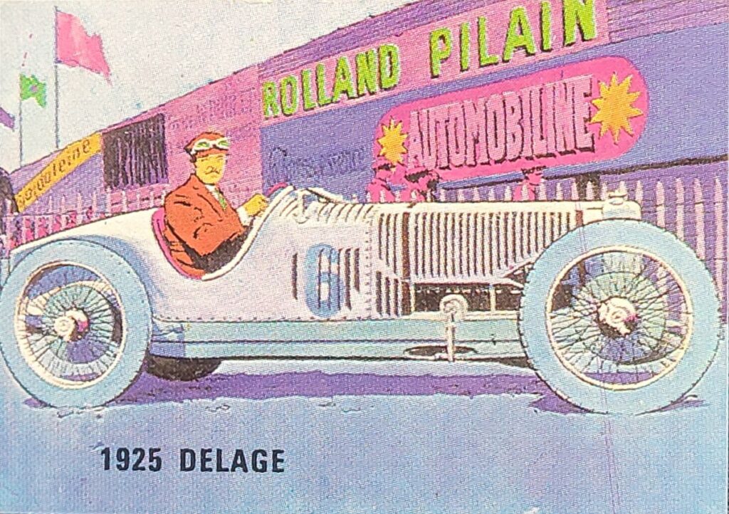 1967-68 Weet-Bix (AU) Grand Prix 1925 Delage Card #8 - Front
