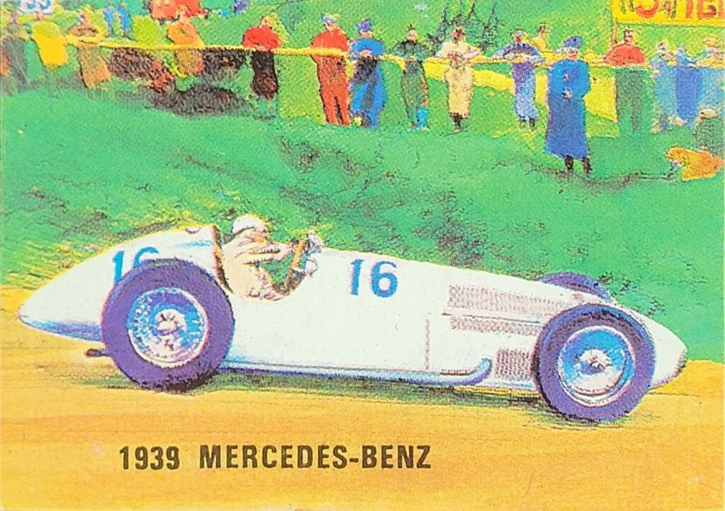 1967-68 Weet-Bix (AU) Grand Prix 1939 Mercedes-Benz Card #13 - Front